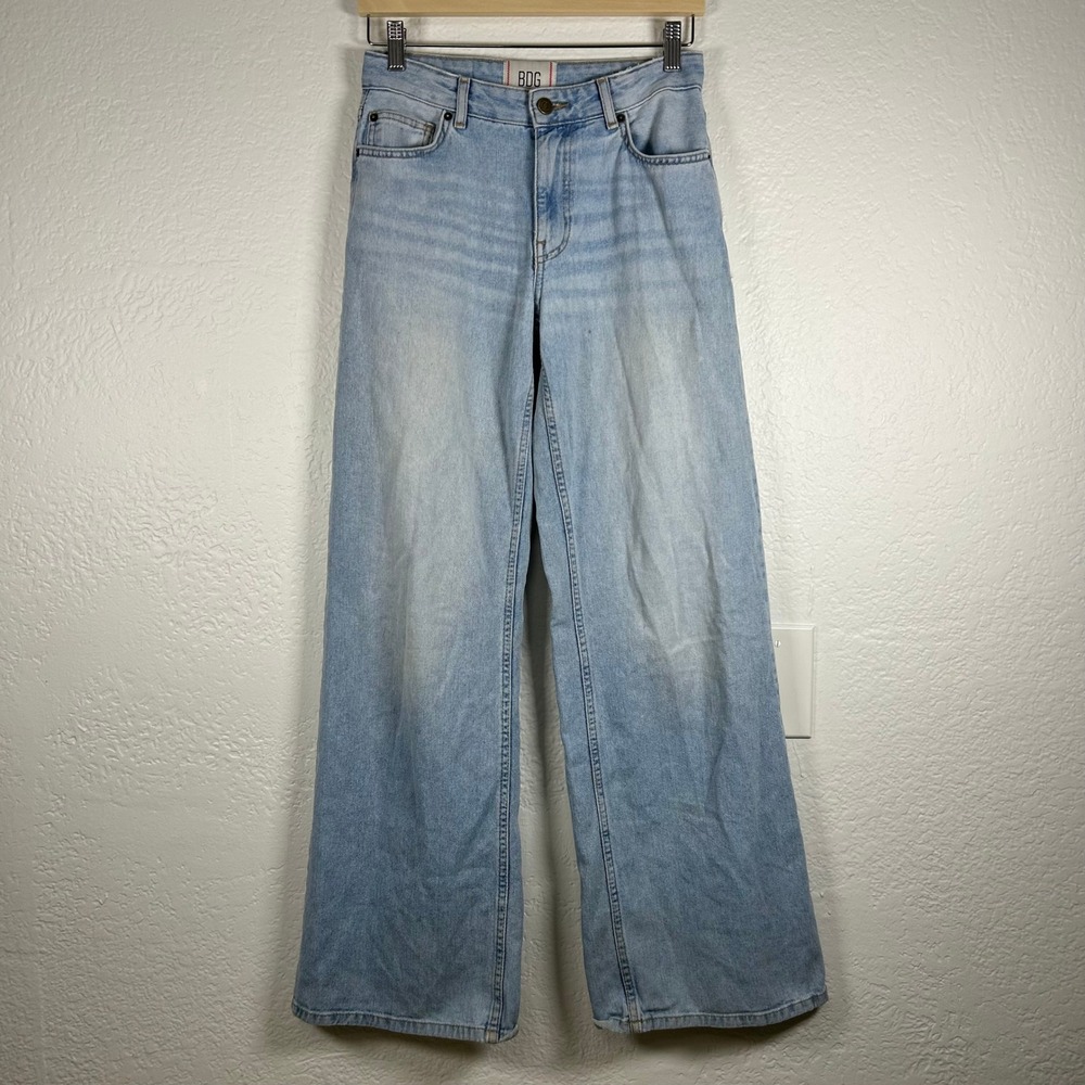 BDG Jeans Light Blue High Waisted Wide Leg Denim Size 25